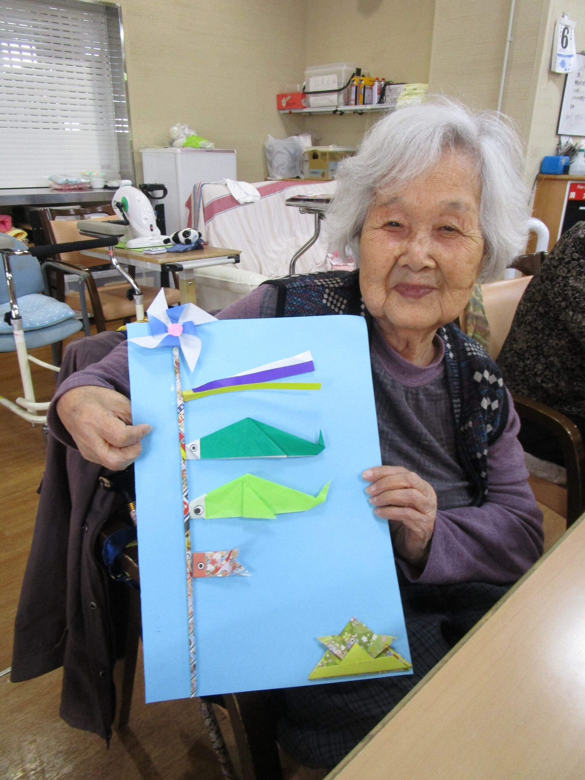 こいのぼりの壁面飾り～🎏