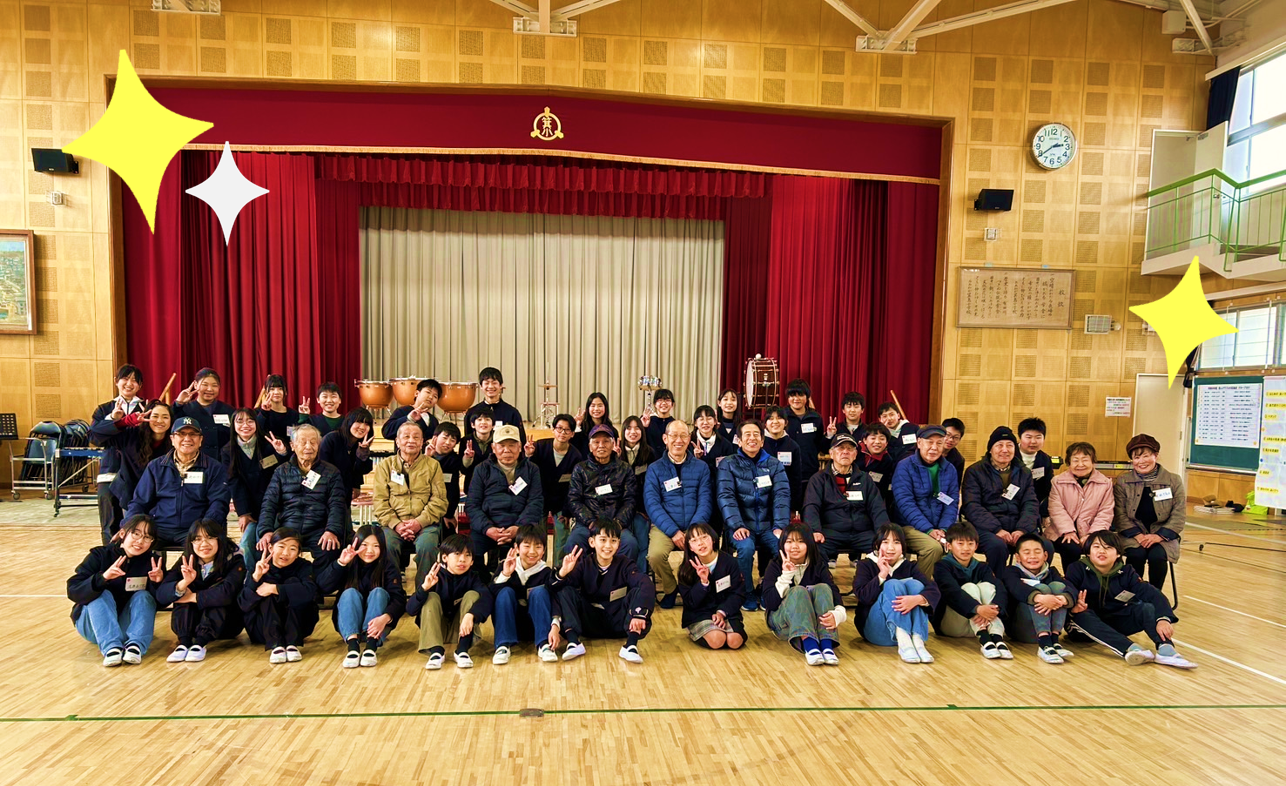箕小と老人クラブとの交流会